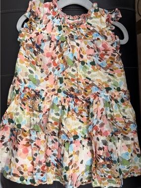 Pink Chicken Multicolor Tiered Ruffle A-Line Skirt